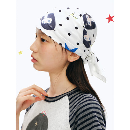 【NewJNXS x Kuku】Star Polka Dot Silk-Feel Multiway Bandana