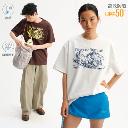 NewJNXS   Cooling Quick-Dry Mountain Graphic T-Shirt