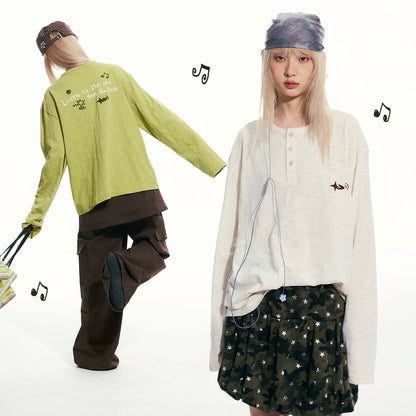 NewJNXS Starlight Trail Knit Henley Tee