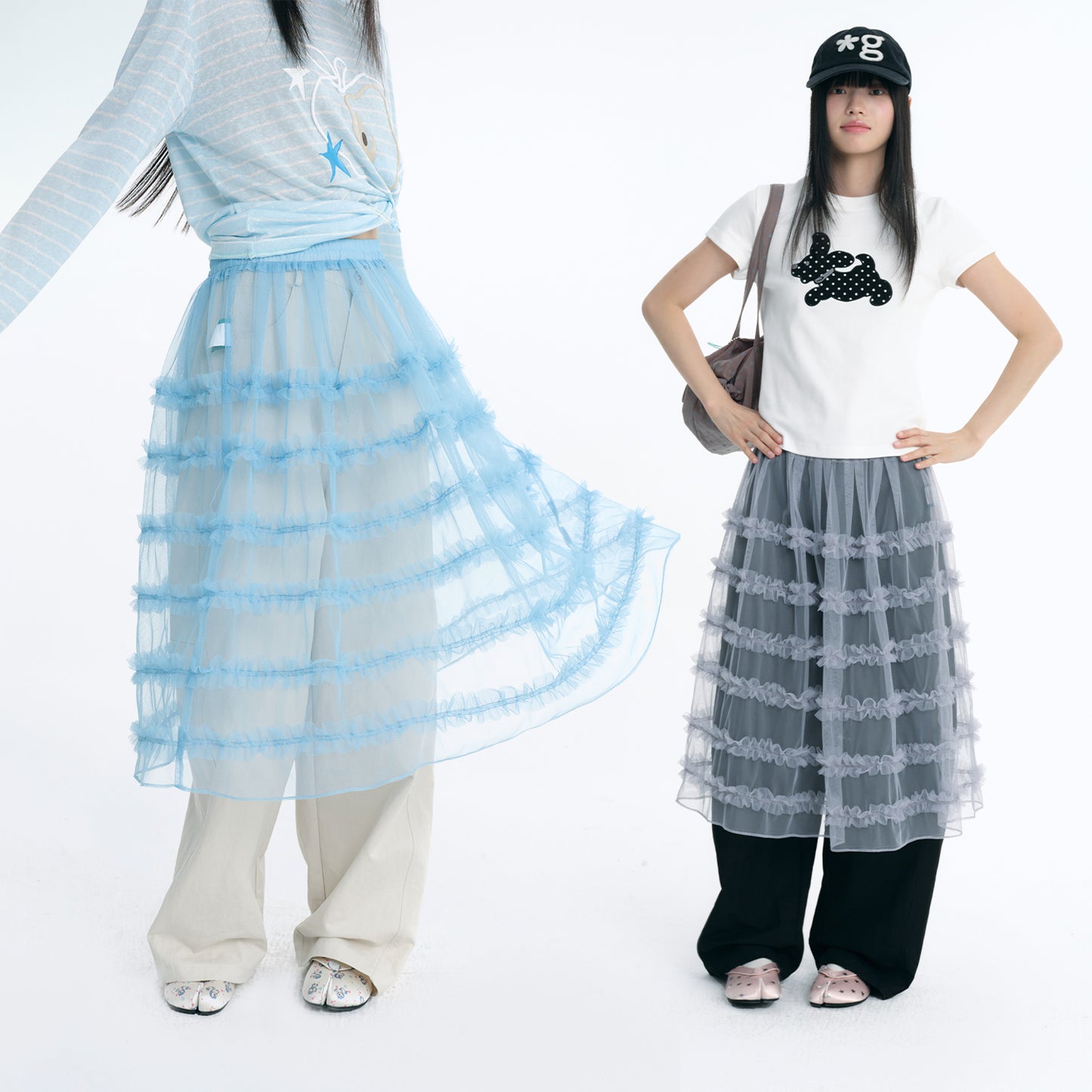NewJNXS Lightweight Mesh Layering Skirt