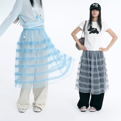 NewJNXS Lightweight Mesh Layering Skirt