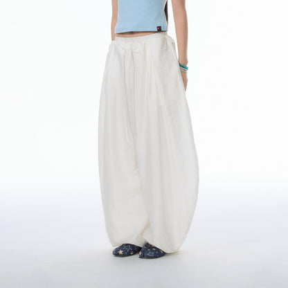 NewJNXS SS Balloon Drawstring-Hem Pants