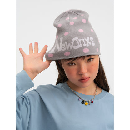 NewJNXS Polka Dot Knit Beanie
