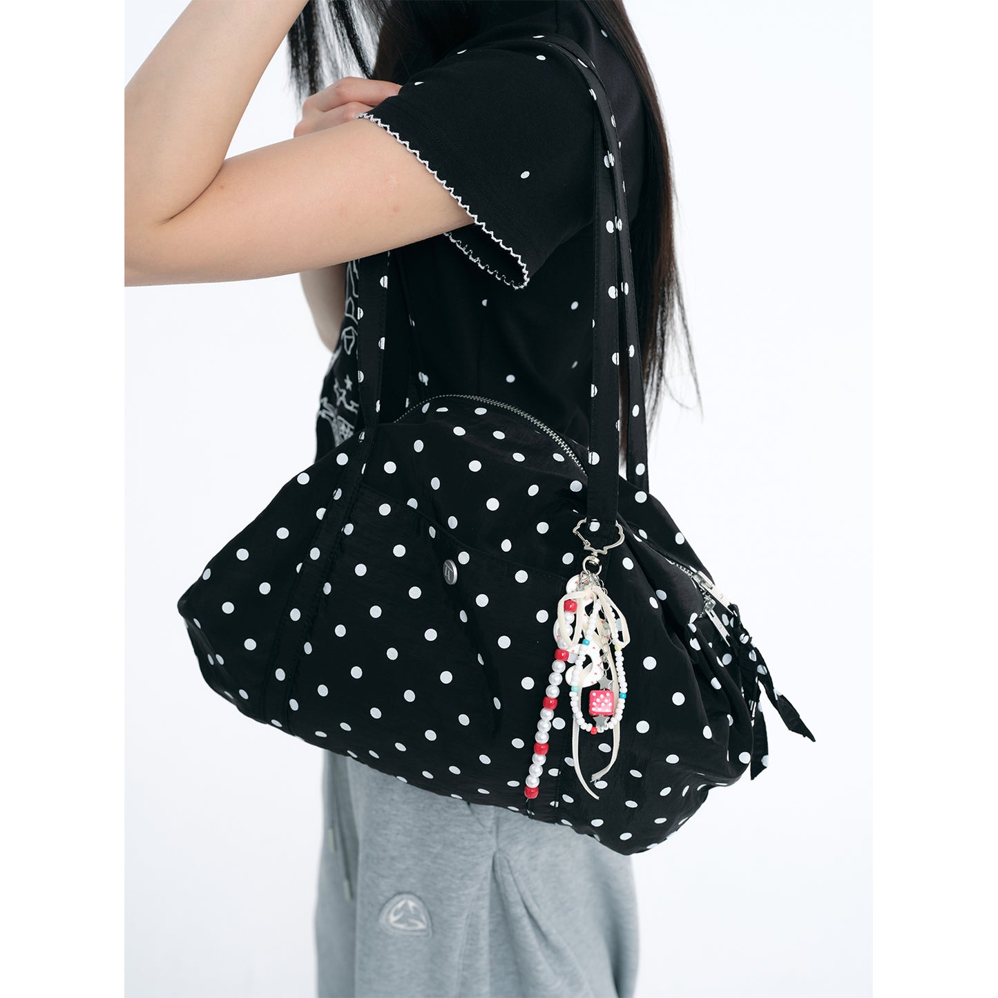 NewJNXS Polka Dot & Music Note Beaded Charm Chain