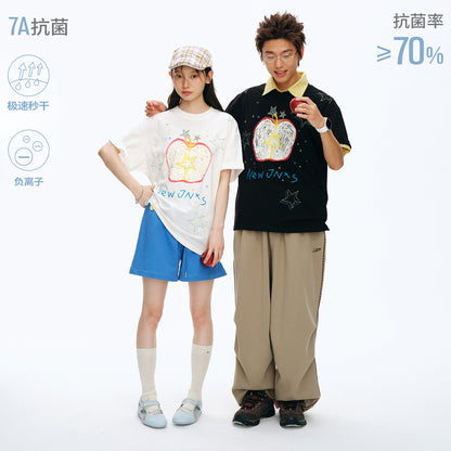 NewJNXS Apple Star Graphic Oversized Tee