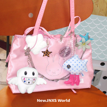 NewJNXS World High-Heel Fish Plush Bag Charm