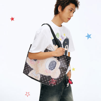 【NewJNXS x Kuku】Cute Girl All-Over Polka Dot Tote Bag