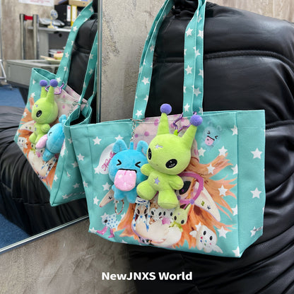 NewJNXS World Frost Purple Signal Ball Plush Bag Charm