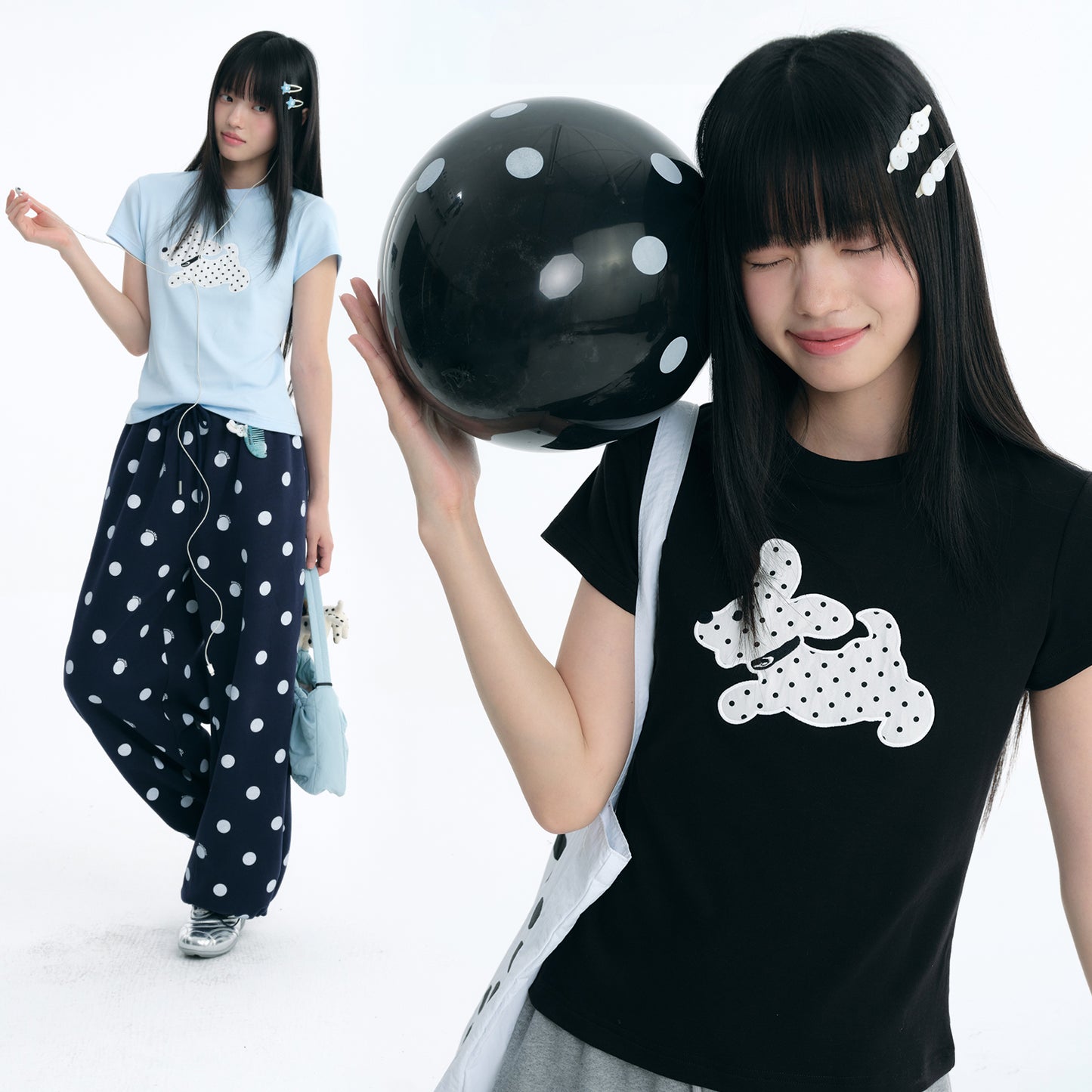 NewJNXS Polka Dot Puppy Tee