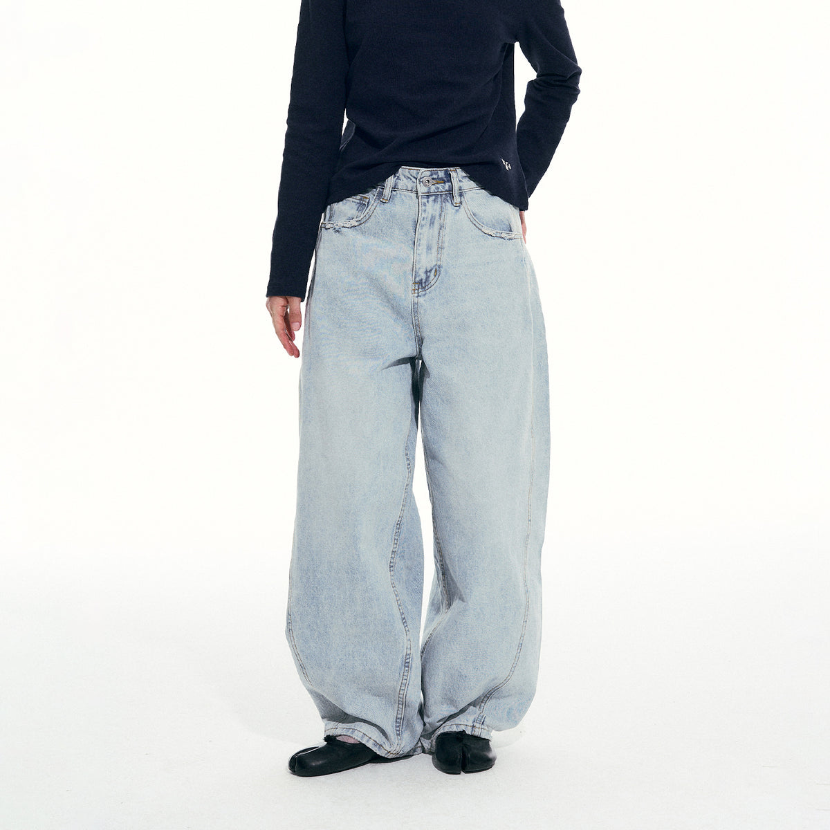 NewJNXS Distressed Whiskered Jeans