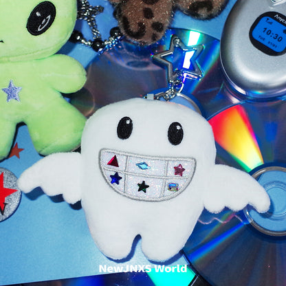 NewJNXS World Tooth Fairy Winged Tooth Plush Bag Charm