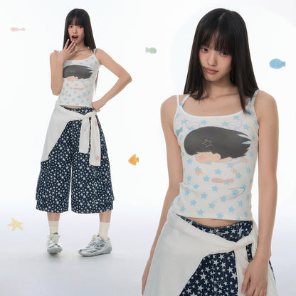 【NewJNXS × Kuku 2.0】All-Over Star Print Cami Top