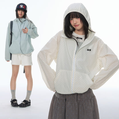 NewJNXS 「SS Collection」 Polka Dot Check Hooded UV Protection Jacket