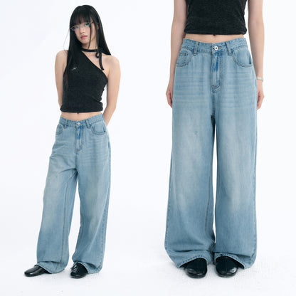 NewJNXS Detachable Layered Wide-Leg Jeans