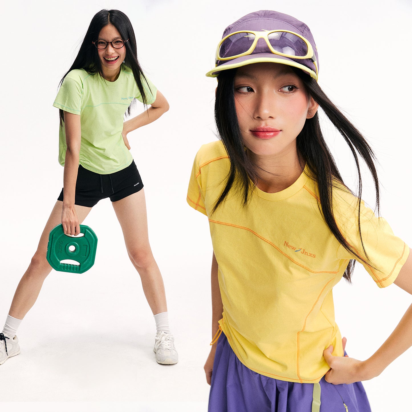 NewJNXS  Drawstring Panel Graphic Tee