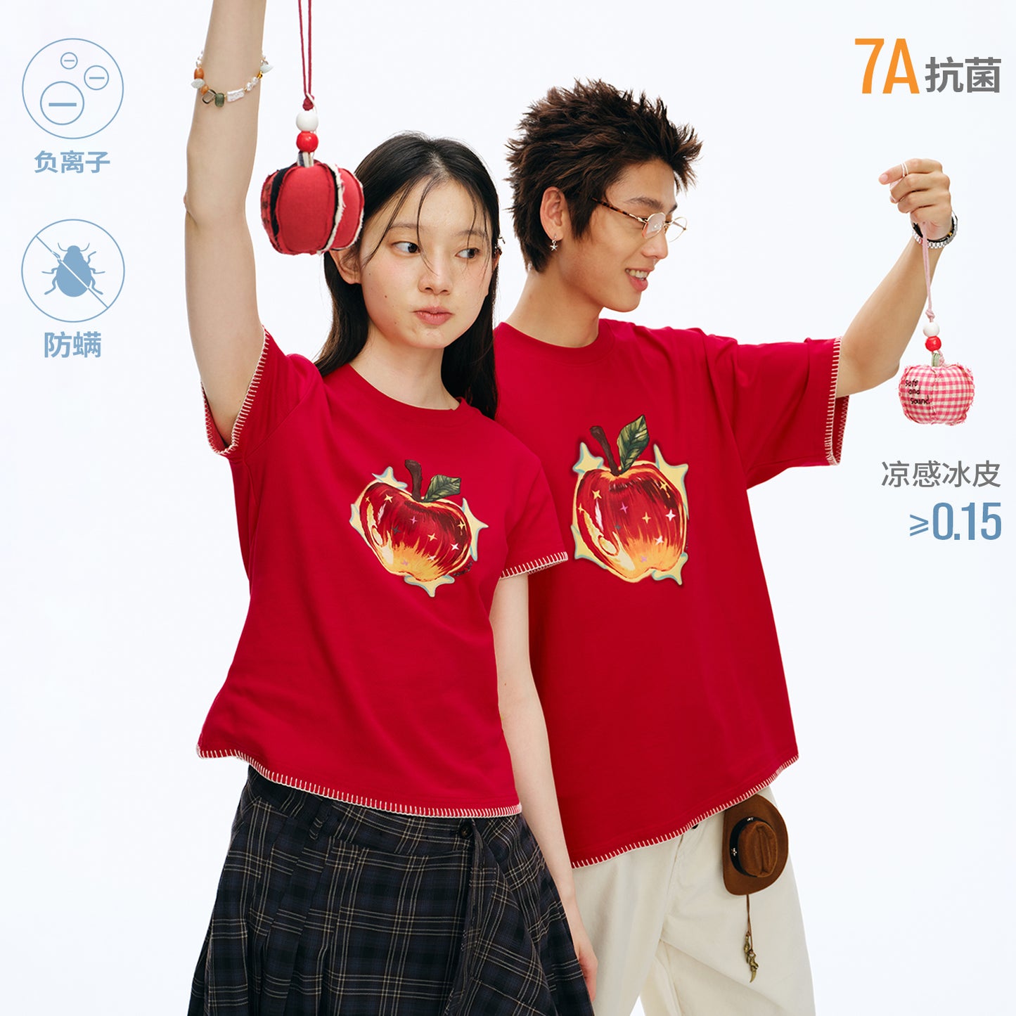 NewJNXS Cooling Apple Star Couple Tee