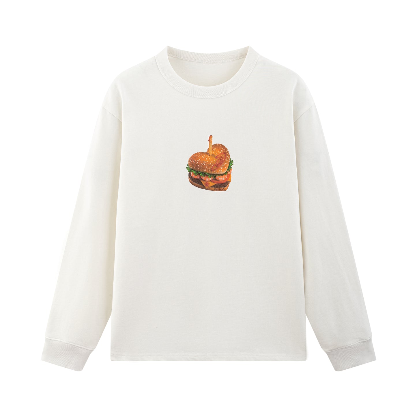 NewJNXS Burger Graphic Long Sleeve Tee