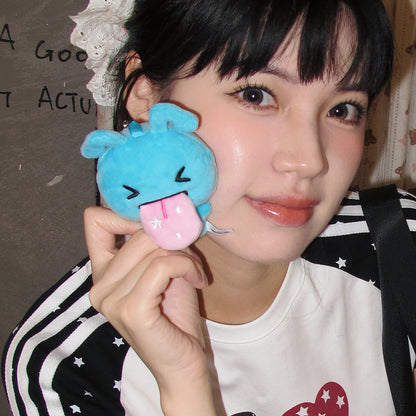 NewJNXS World Cute Tongue-Out Alien Plush Bag Charm