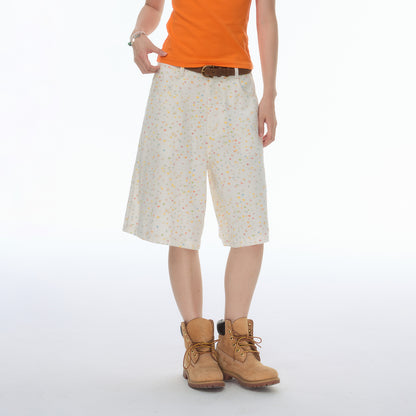 NewJNXS All-Over Star Print Straight-Leg Shorts