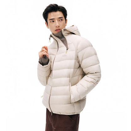 NewJNXS「Cold Isle Blue Series」 Diagonal-Zip Puffer Jacket