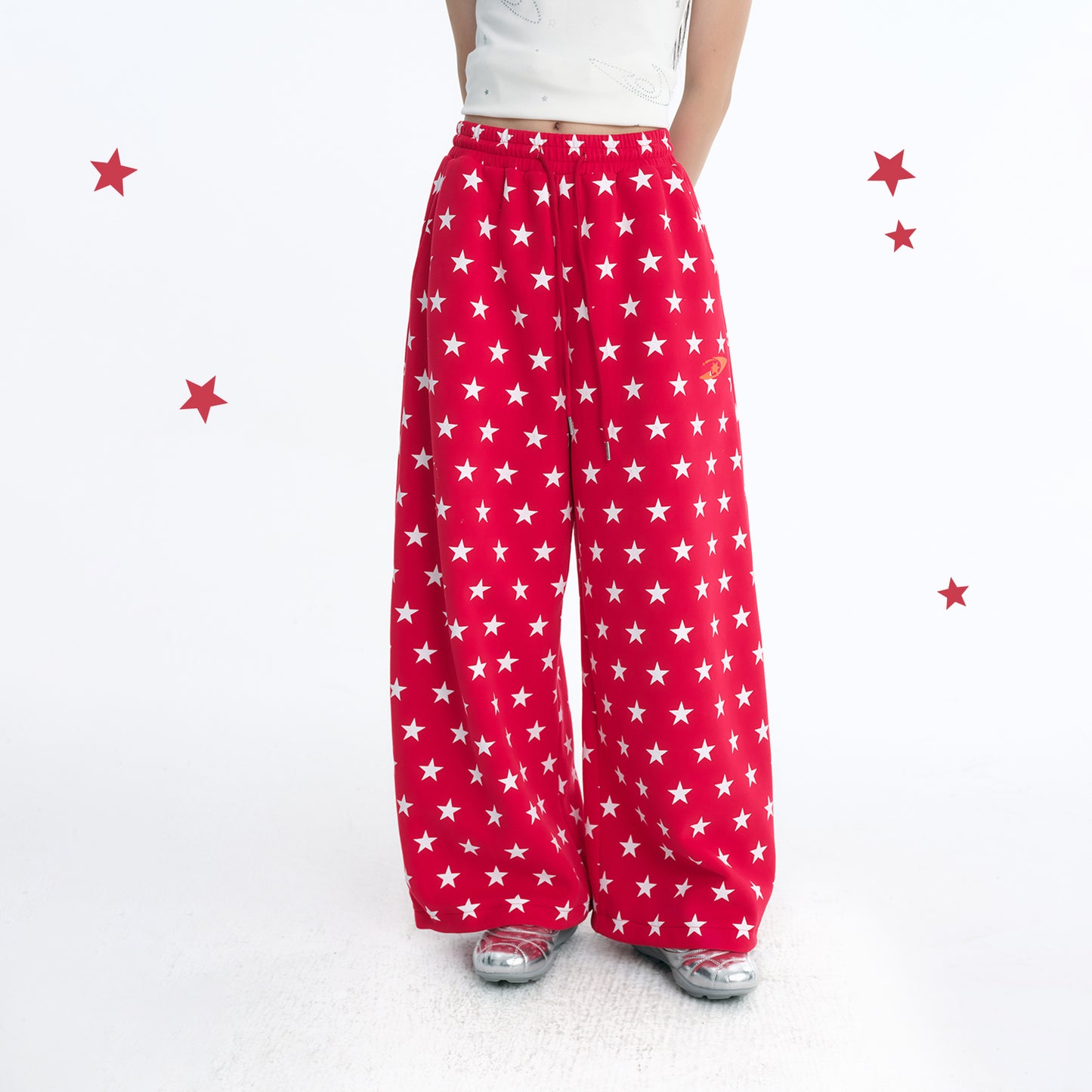 NewJNXS All-Over Star Print Casual Pants