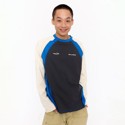 NewJNXS Color Block Quick-Dry Long Sleeve Cycling Tee