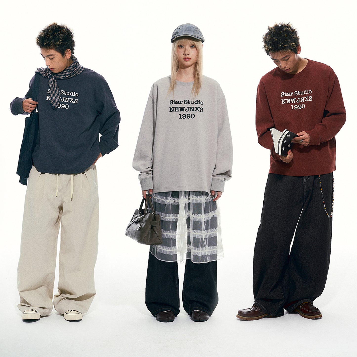 NewJNXS Heavyweight Heather Long Sleeve Tee