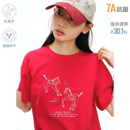 NewJNXS Dual Horse Cooling Quick-Dry Tee