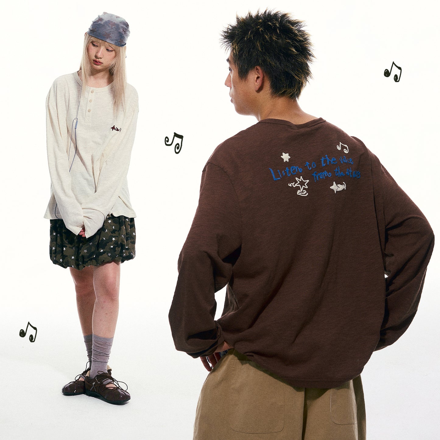 NewJNXS Starlight Trail Knit Henley Tee
