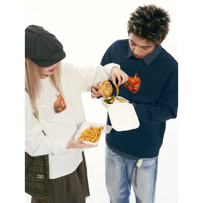 NewJNXS Burger Graphic Long Sleeve Tee
