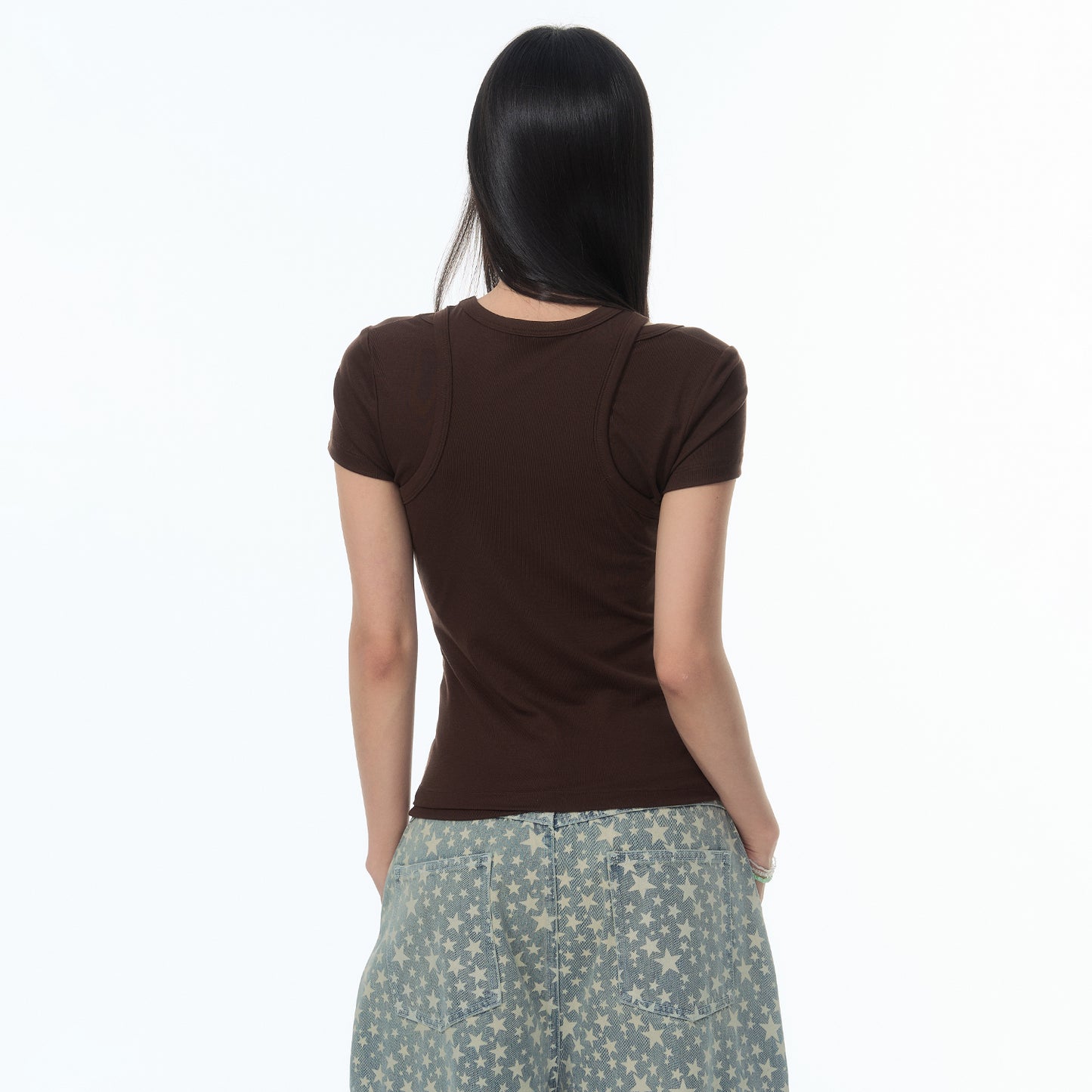 NewJNXS SS Stretch Knit Slim-Fit Tank & T-Shirt Set