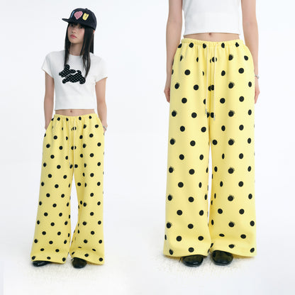 NewJNXS Polka Dot Logo Relaxed-Fit Pants