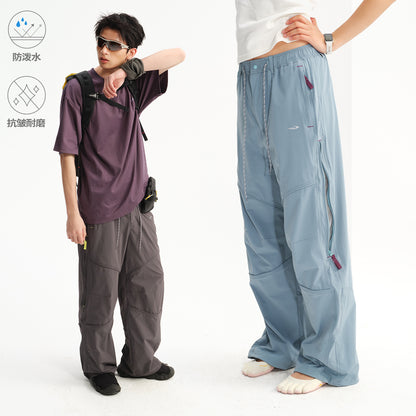 NewJNXS  Outdoor Water-Repellent Panel Softshell Straight Pants