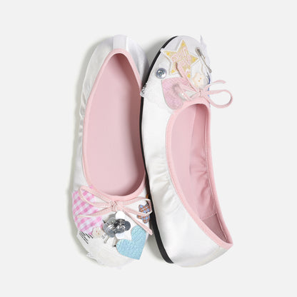NewJNXS Star Bow Retro Ballet Flats