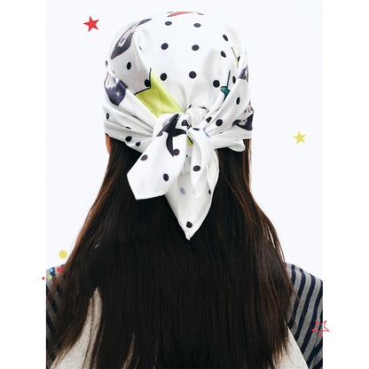 【NewJNXS x Kuku】Star Polka Dot Silk-Feel Multiway Bandana