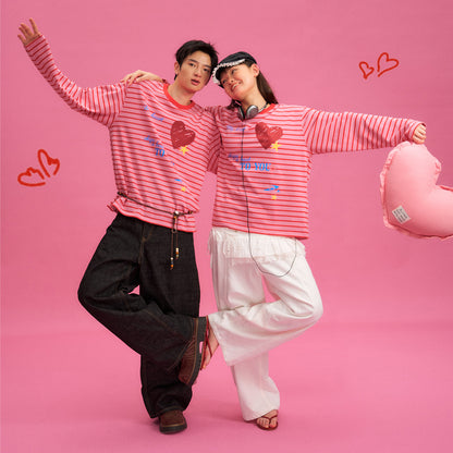NewJNXS Vintage Contrast Stripe Long Sleeve Tee