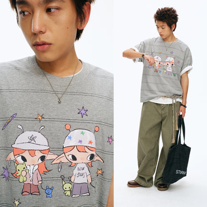 NewJNXS 'Homie' Striped Cotton T-Shirt