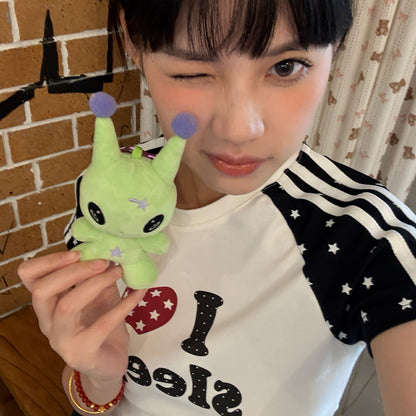 NewJNXS World Frost Purple Signal Ball Plush Bag Charm