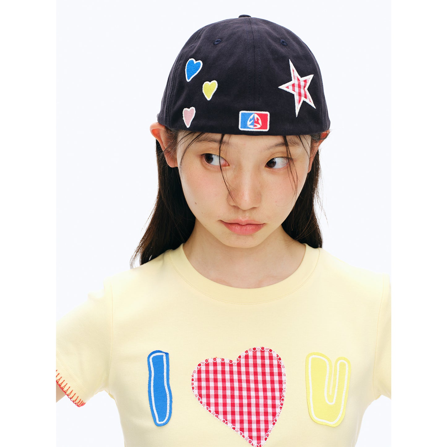 NewJNXS Heart Patch Baseball Cap