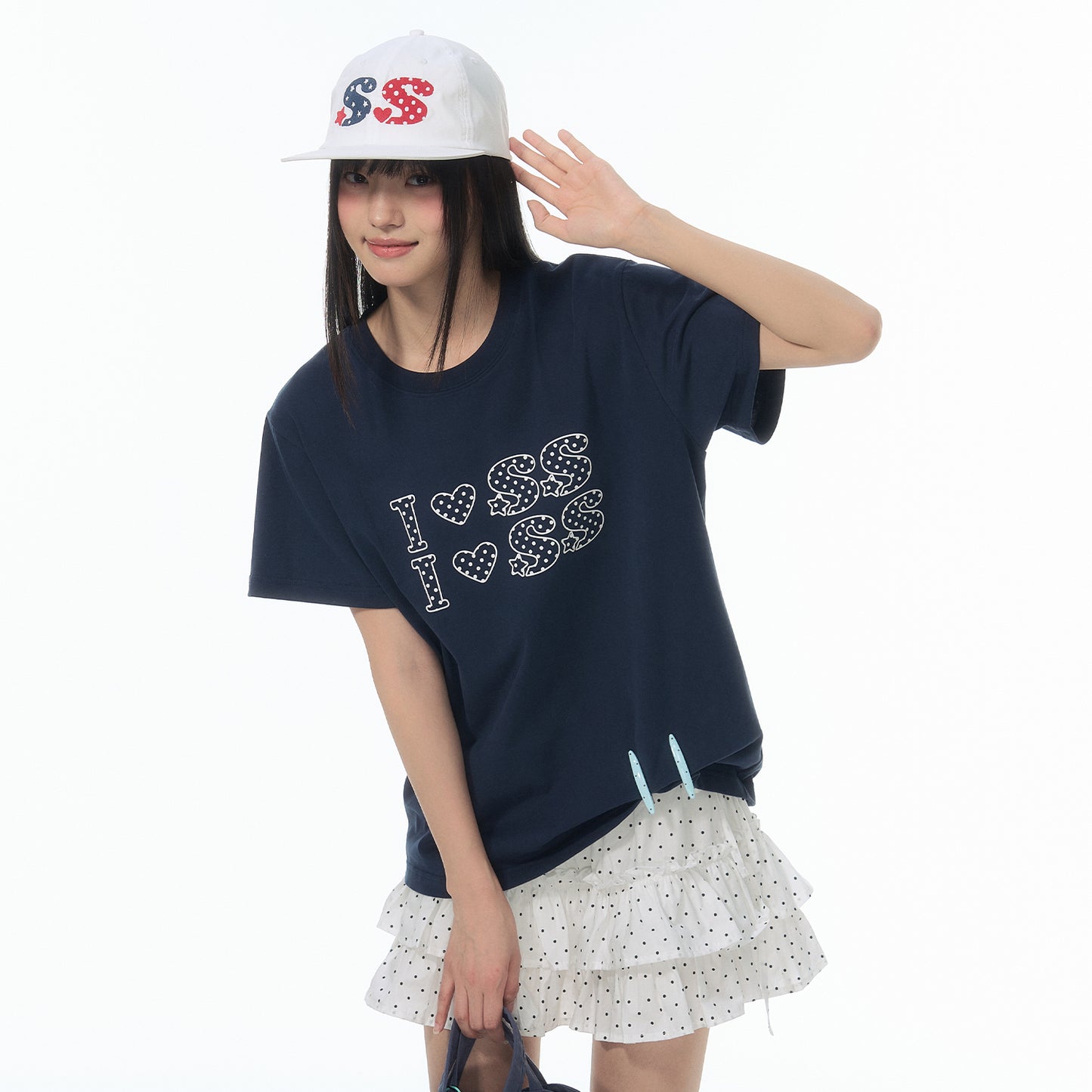 NewJNXS SS Polka Dot Graphic T-Shirt