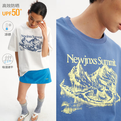 NewJNXS   Cooling Quick-Dry Mountain Graphic T-Shirt