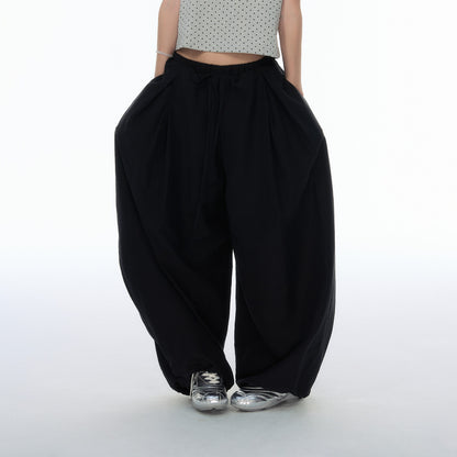NewJNXS SS Balloon Drawstring-Hem Pants