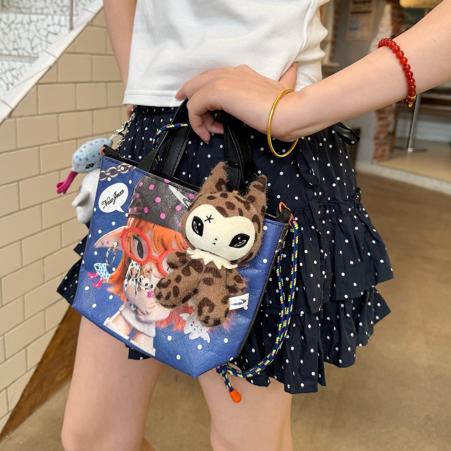 NewJNXS World Leopard Cat Plush Bag Charm