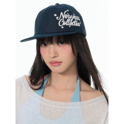 NewJNXS 3D Letter Embroidered Flat Brim Cap
