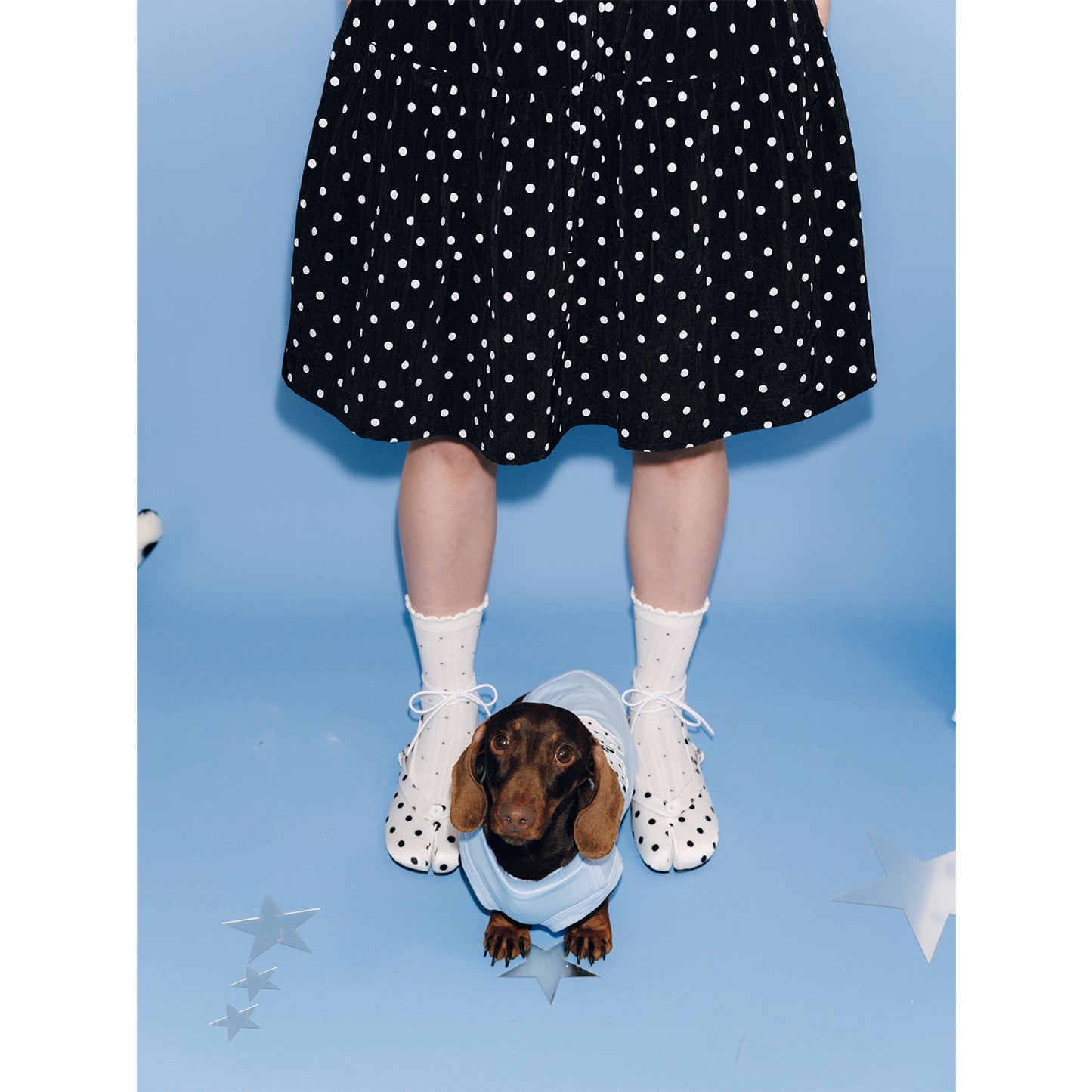 NewJNXS All-Over Polka Dot A-Line Skater Skirt