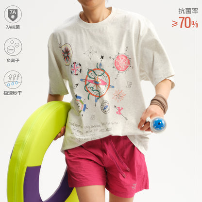 NewJNXS Compass Graphic Quick-Dry Outdoor Tee