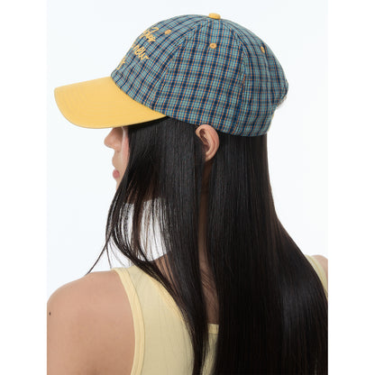 NewJNXS Classic Plaid Embroidered Baseball Cap