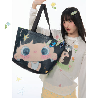 【NewJNXS × Kuku 2.0】Star Polka Dot Reversible Tote Bag