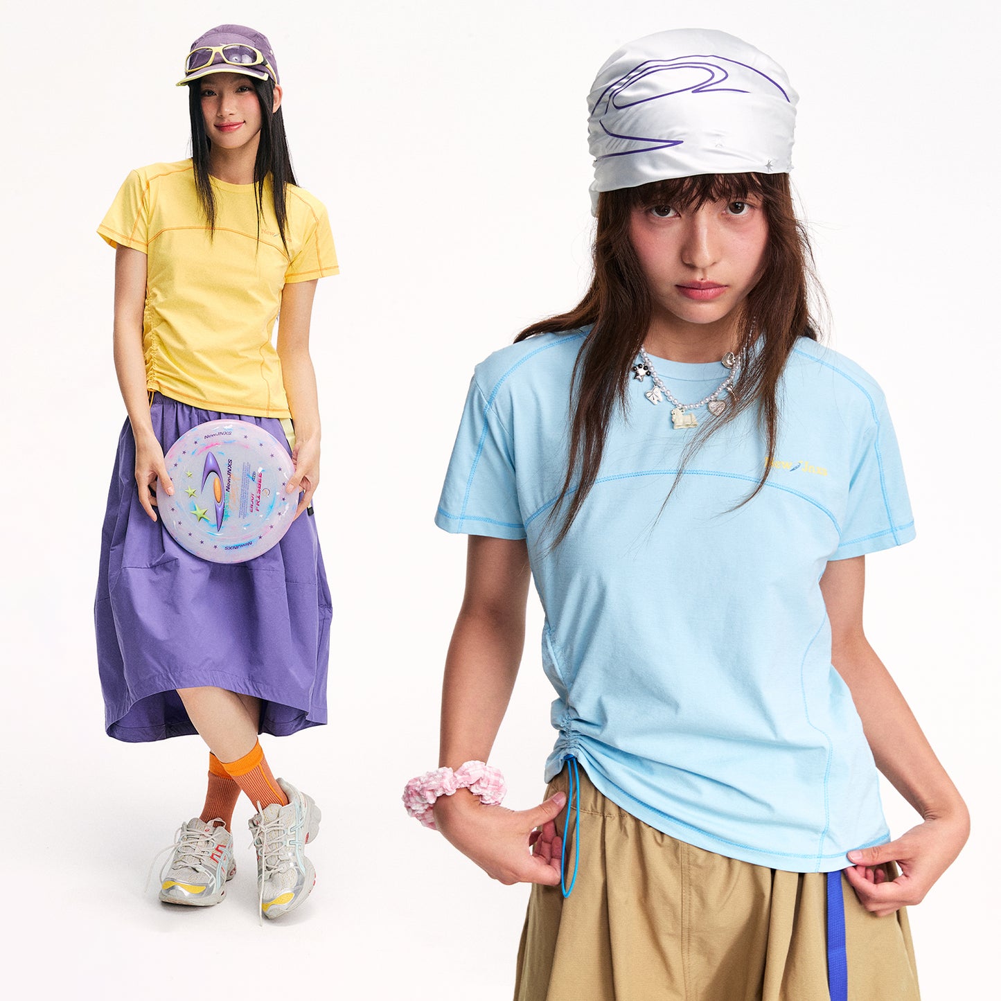 NewJNXS  Drawstring Panel Graphic Tee