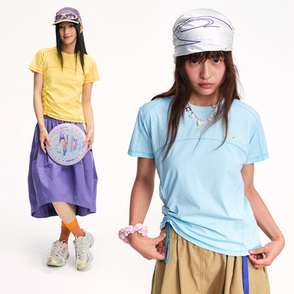 NewJNXS  Drawstring Panel Graphic Tee
